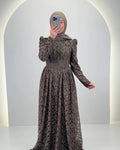 Robe de soirée Mina marron