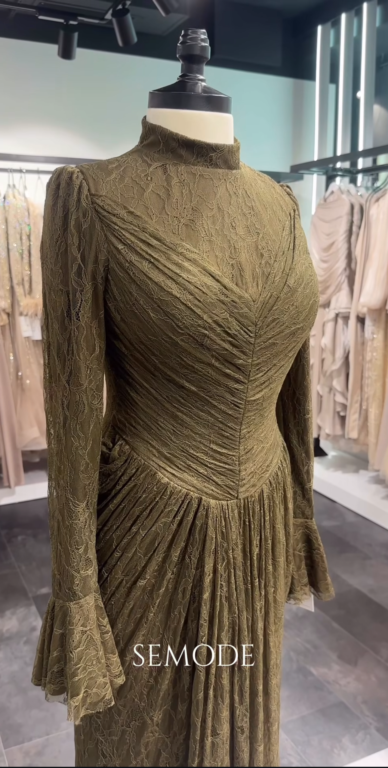 Robe de soirée Selin verte