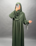 Mila Set Abaya avec Khimar kaki