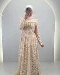 Robe de soirée Mina Beige