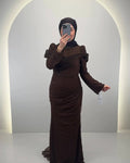 Robe de soirée Misa Marron