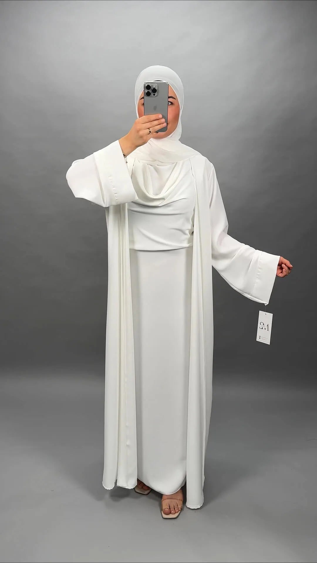 Sema Abaya Set white