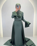 Robe de soirée Tuana Kaki