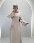 Robe de soirée Aramiel Beige