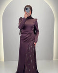 Robe de soirée Nalea Marron