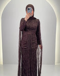 Robe de soirée Nirama Marron