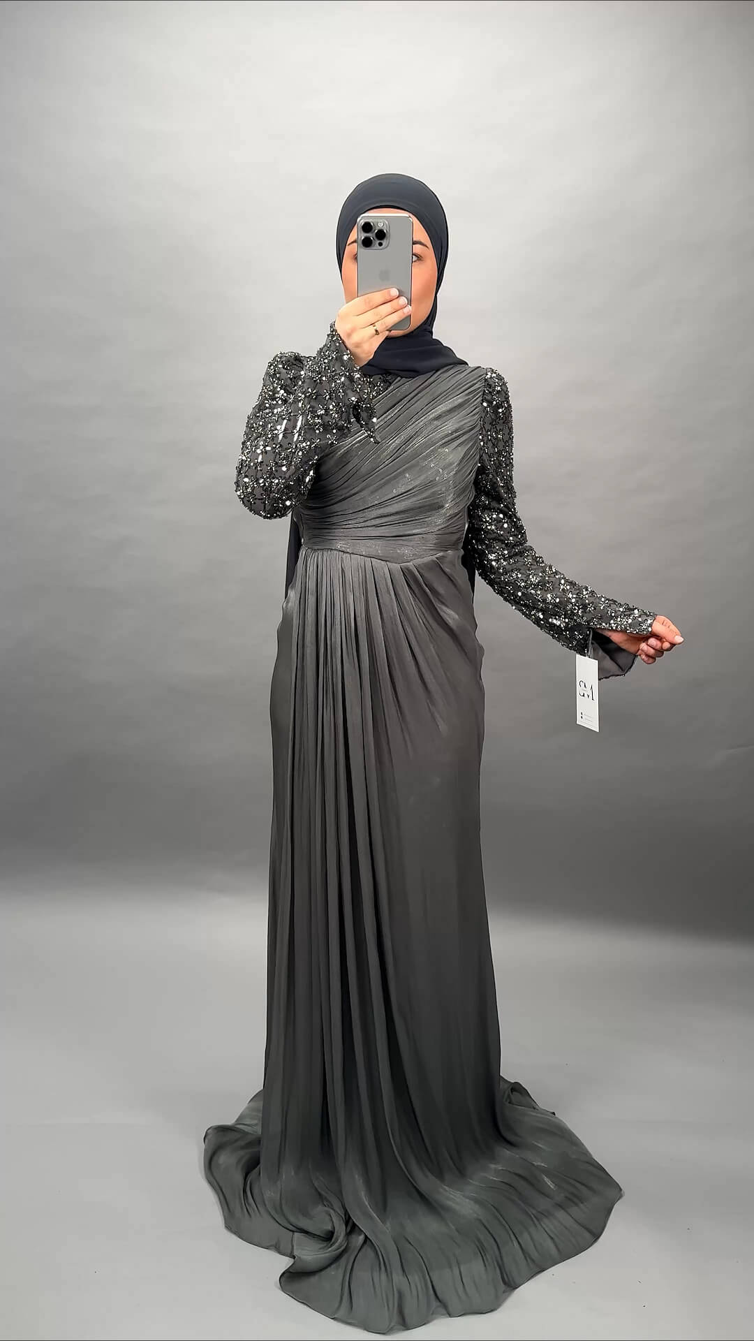 Damla robe de soirée grise