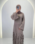 Robe de soirée Diya Taupe