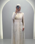 Robe de soirée Nirama crème