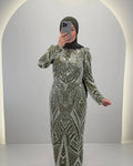 Robe de soirée Huda Verte