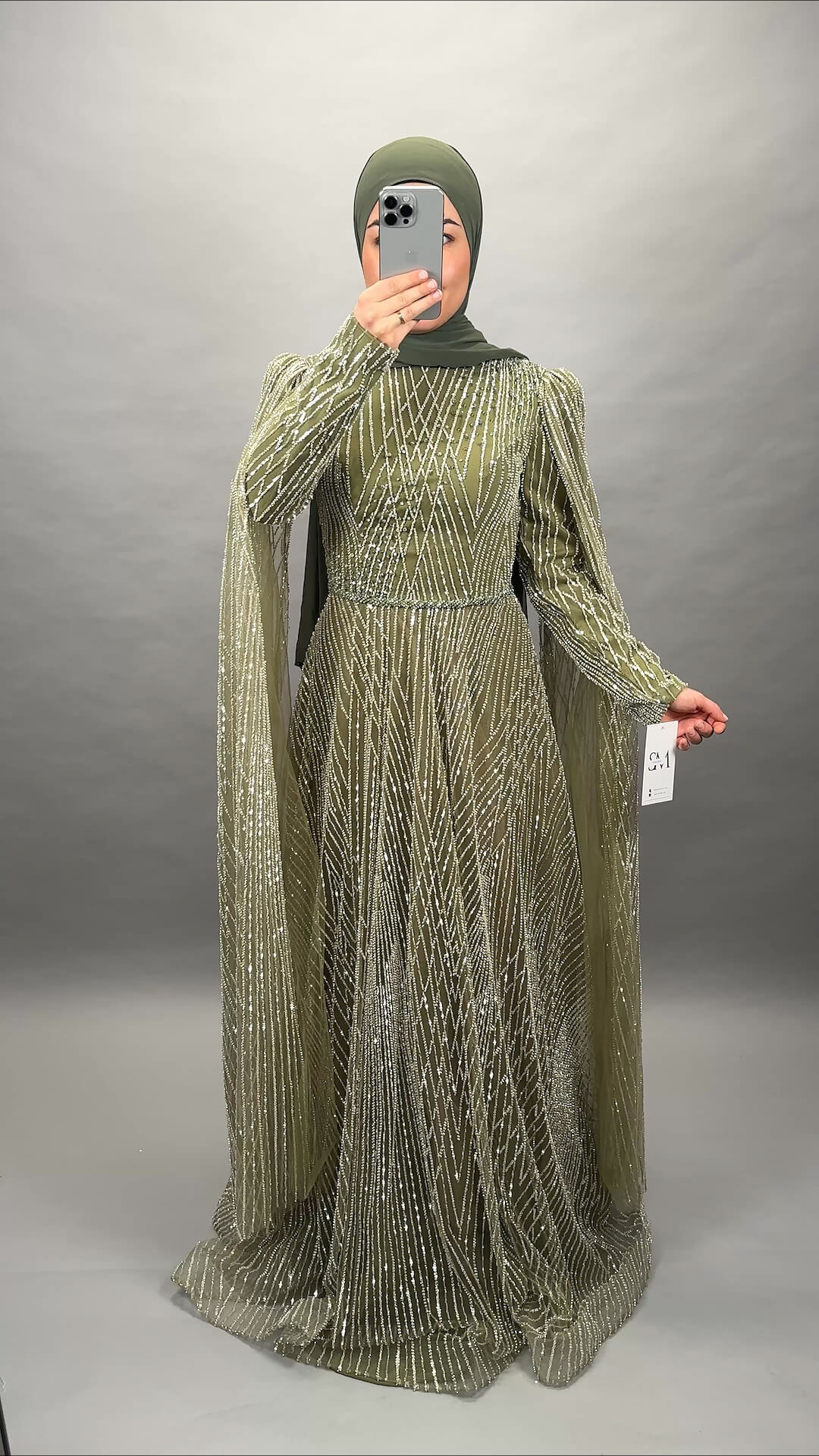 Huma Robe de soirée exclusive verte