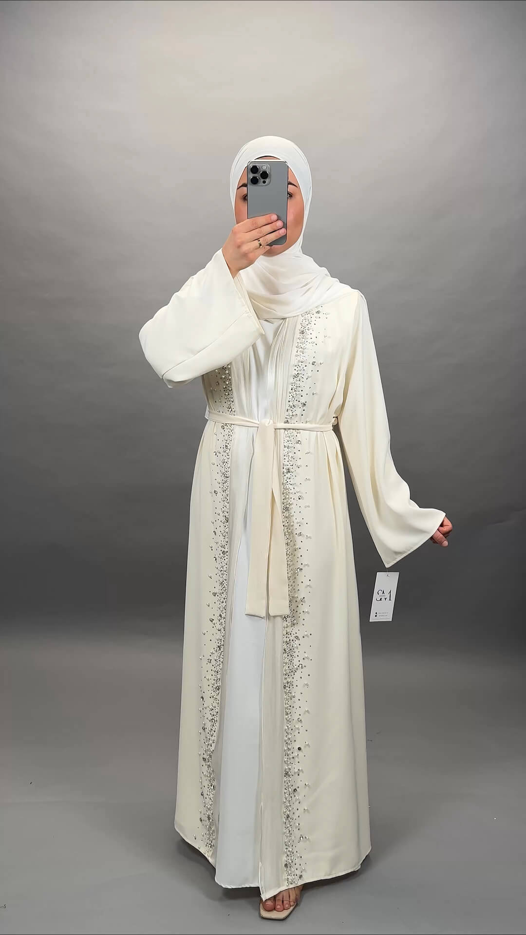 Inci Abaya Outfit Blanc