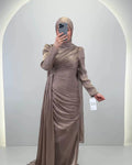 Robe de soirée Leyla Taupe