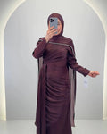 Robe de Soirée Leyla Marron
