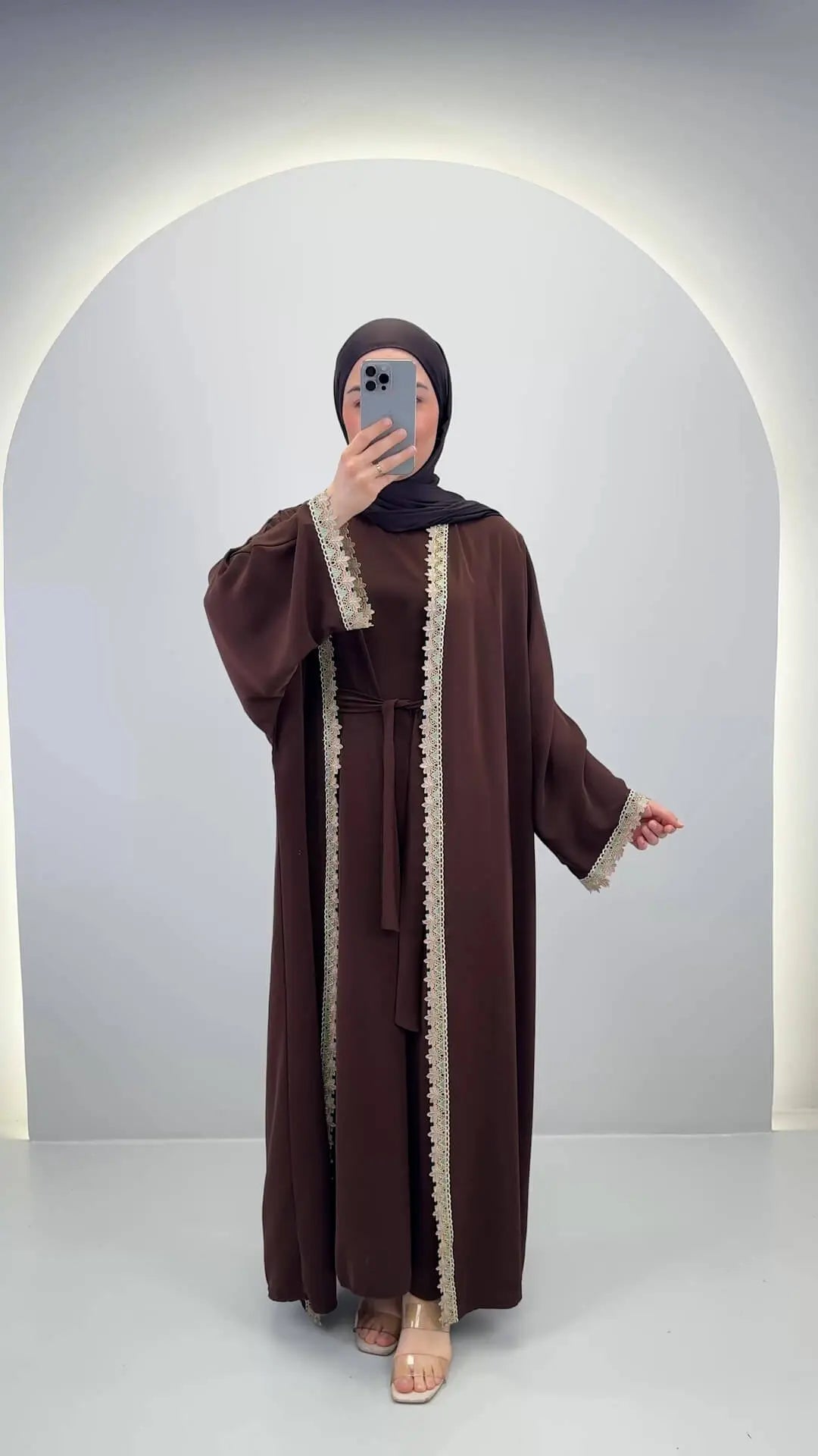Lima Abaya Set Braun