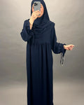 Ensemble Abaya Mila avec Khimar Bleu marine