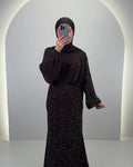 Robe de soirée Minara Marron