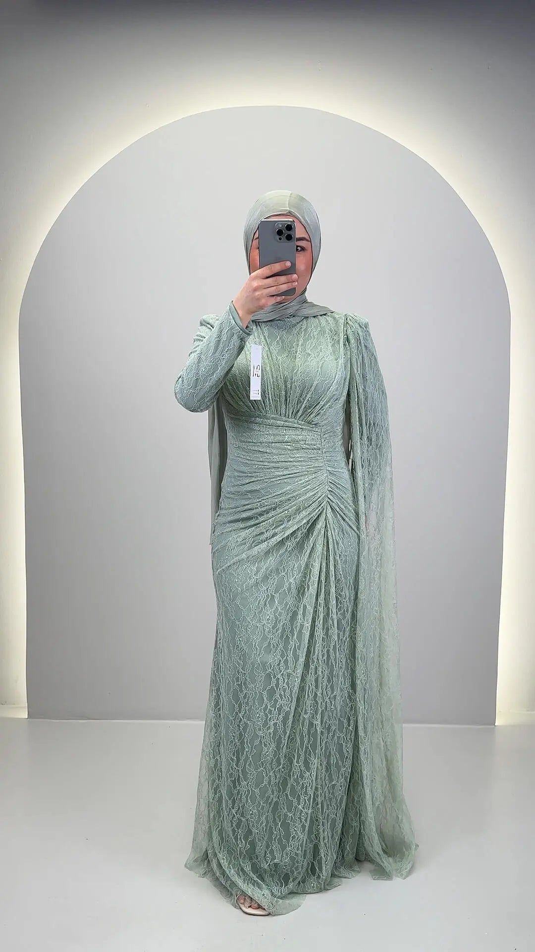Robe de soirée Asell Menthe