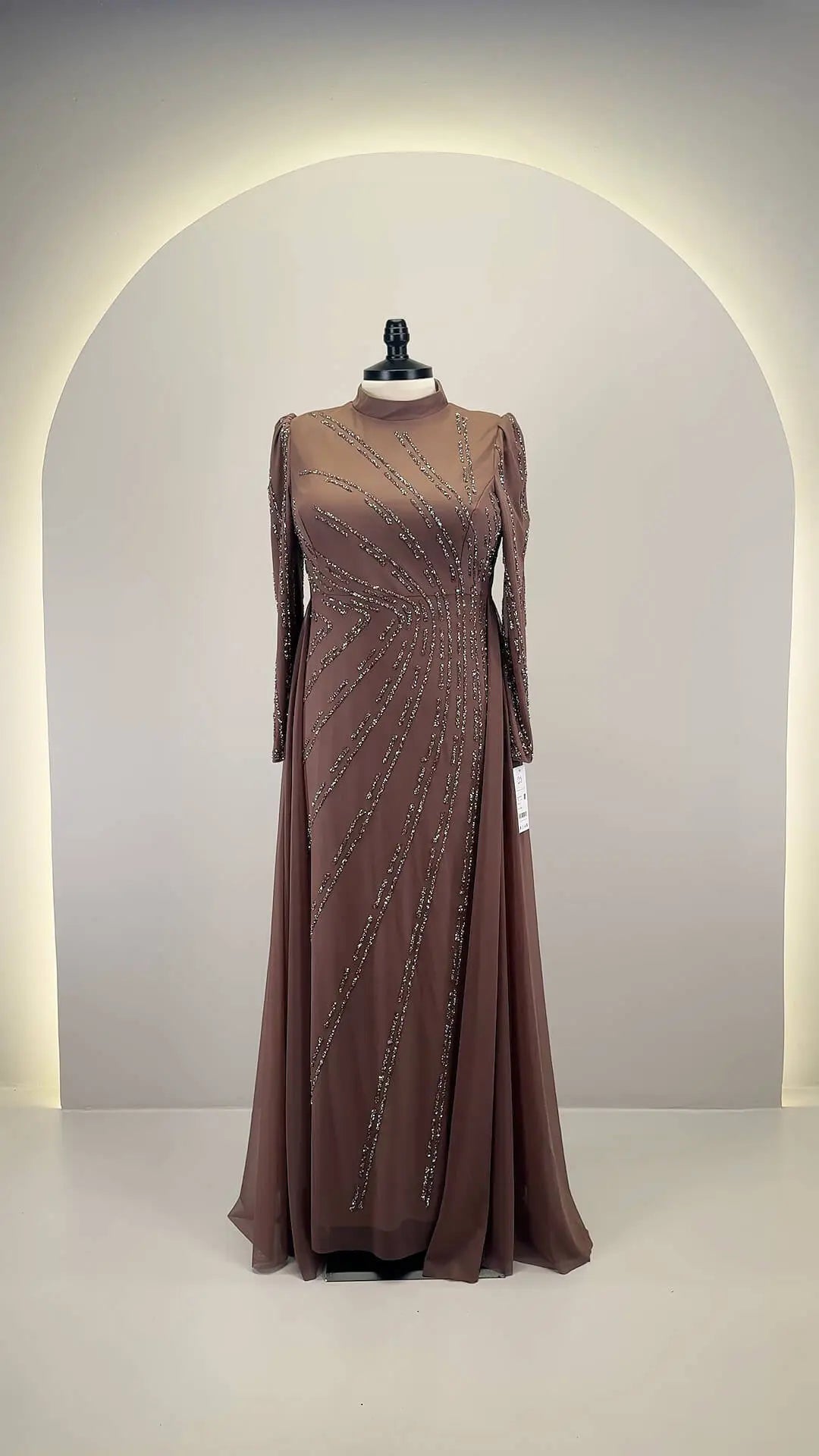 Nayla Abendkleid Taupe