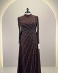Nayla Robe de soirée marron