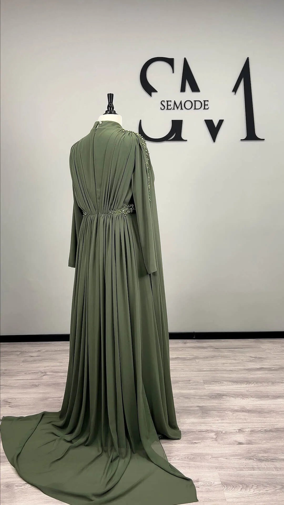 Meral Abendkleid Khaki - Semode