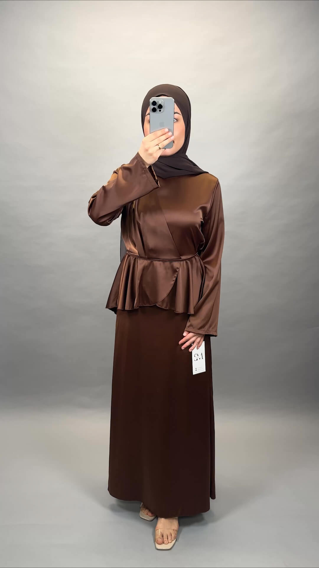 Siana robe de soirée marron