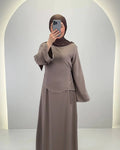 Robe de soirée Aramiel Taupe