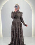 Robe de soirée Mina marron