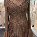 Robe de soirée Selin Marron