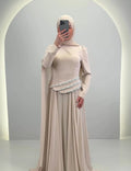 Robe de soirée Seyla Beige