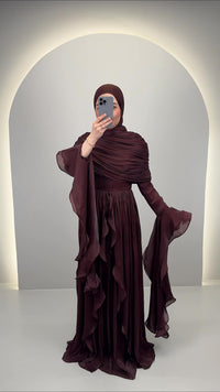 Robe de Soirée Liyana Marron