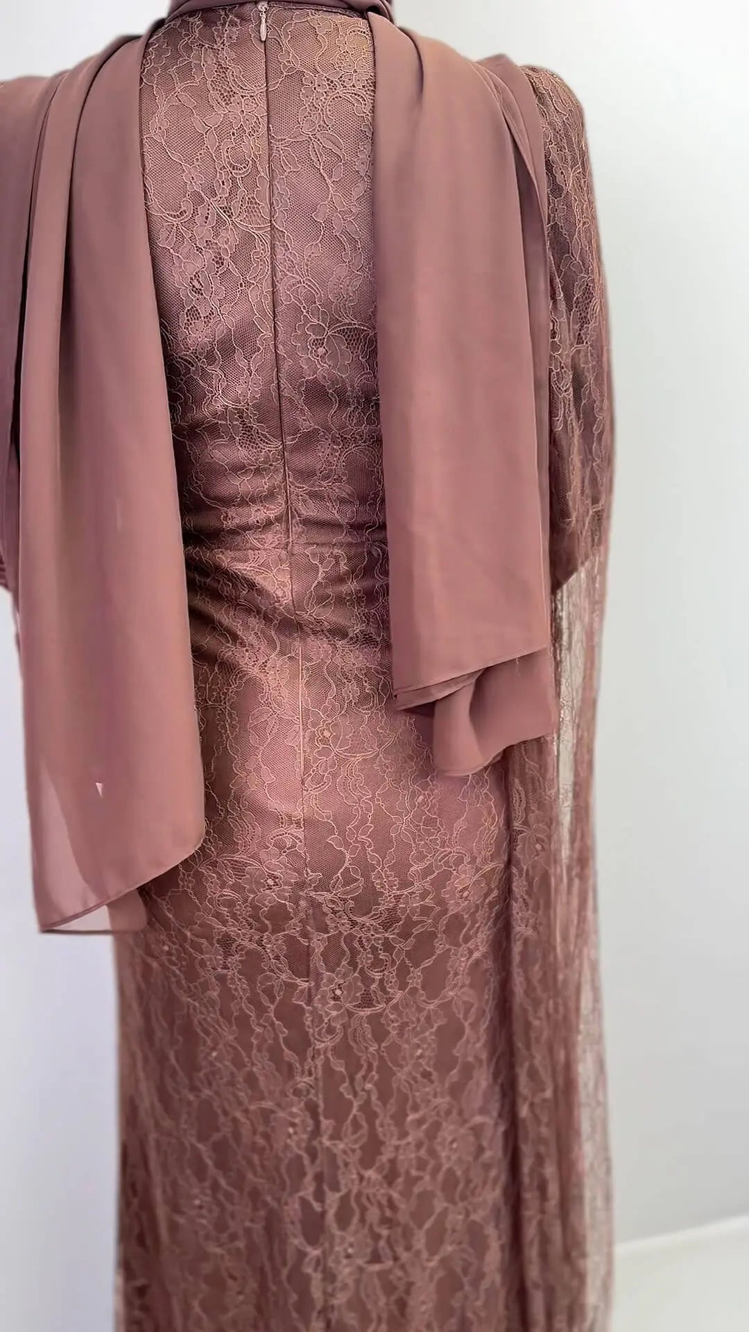 Robe de soirée Asell Marron