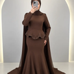 Robe de soirée Simay marron