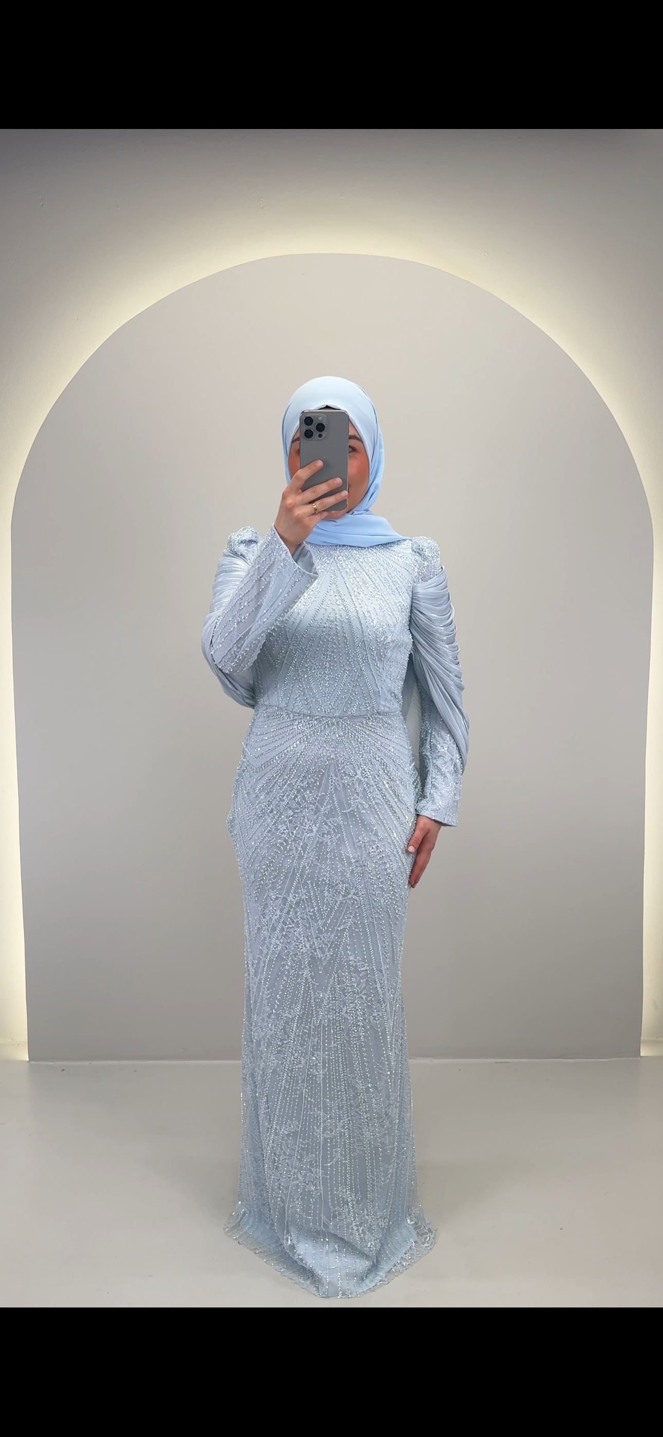 Robe de soirée Esmiya bleue