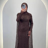 Robe de soirée Liora Marron