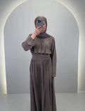Robe de soirée Lale Taupe