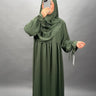 Ensemble Abaya Mila avec Khimar Kaki