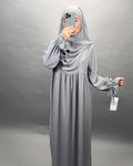 Mila Abaya Set with Khimar Gray