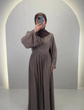 Robe de soirée Mima Taupe