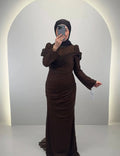 Robe de soirée Misa Marron