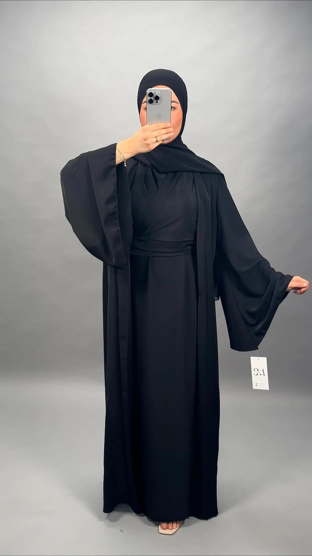 Pinar Abaya Set noir