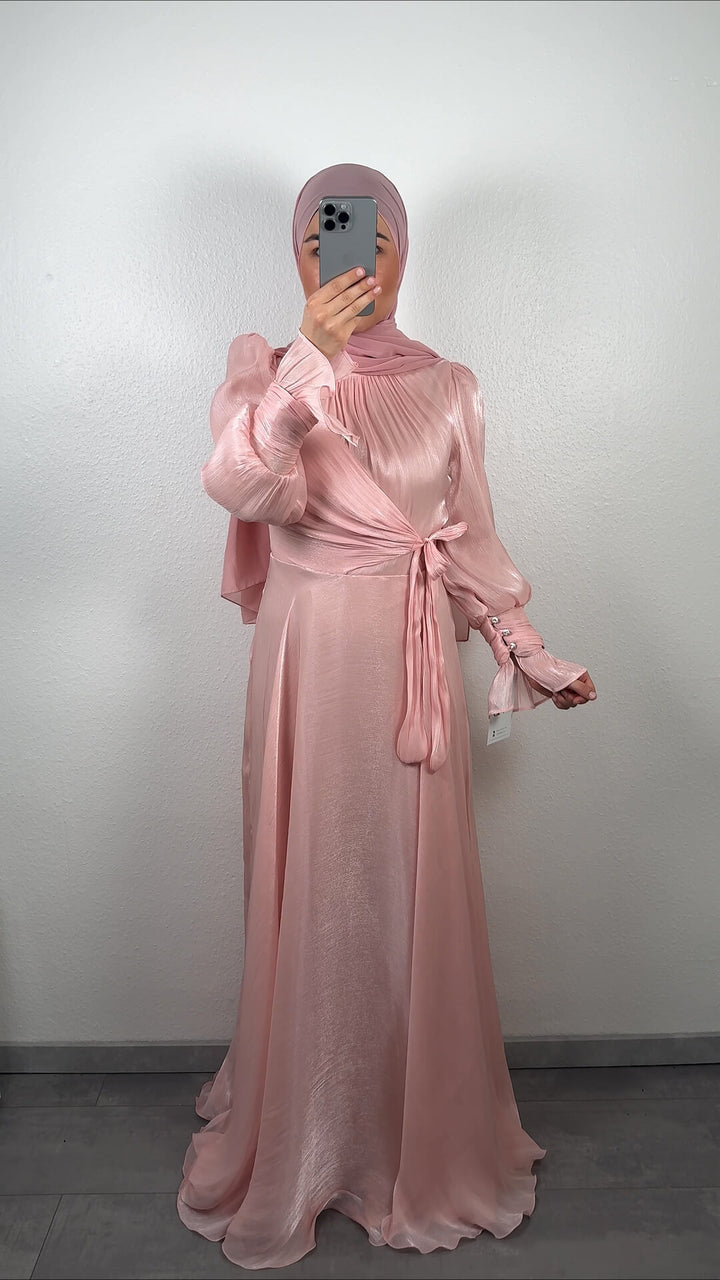 Robe de soirée Aren rose