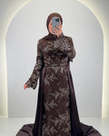 Robe de soirée Azmia Marron