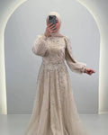 Robe de soirée Elsa Beige