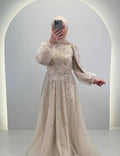 Robe de soirée Elsa Beige