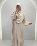 Hifaya Abaya Set avec Khimar Beige