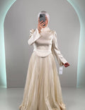 Robe de soirée Avra Beige