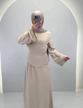 Robe de soirée Aramiel Beige