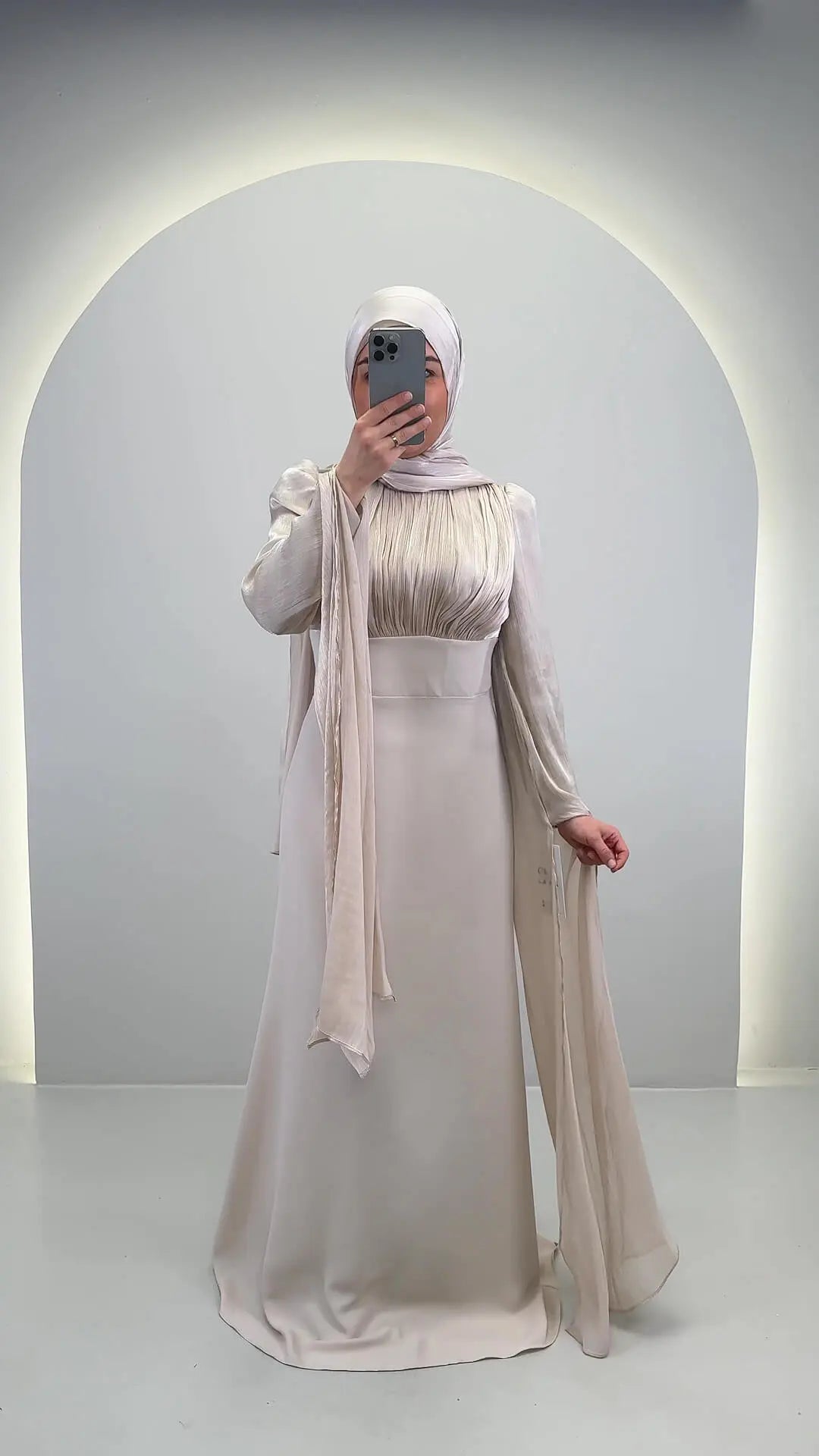 Robe de soirée Yarenay Beige