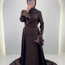 Robe de soirée Tuana Marron